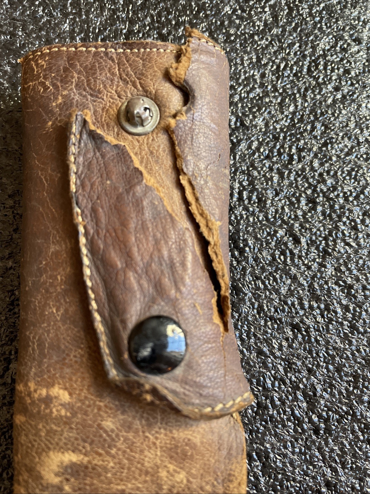 ORIGINAL WWII WW2 JAPANESE SWORD LEATHER SCABBARD COVER FOR PARTS OR REPAIR