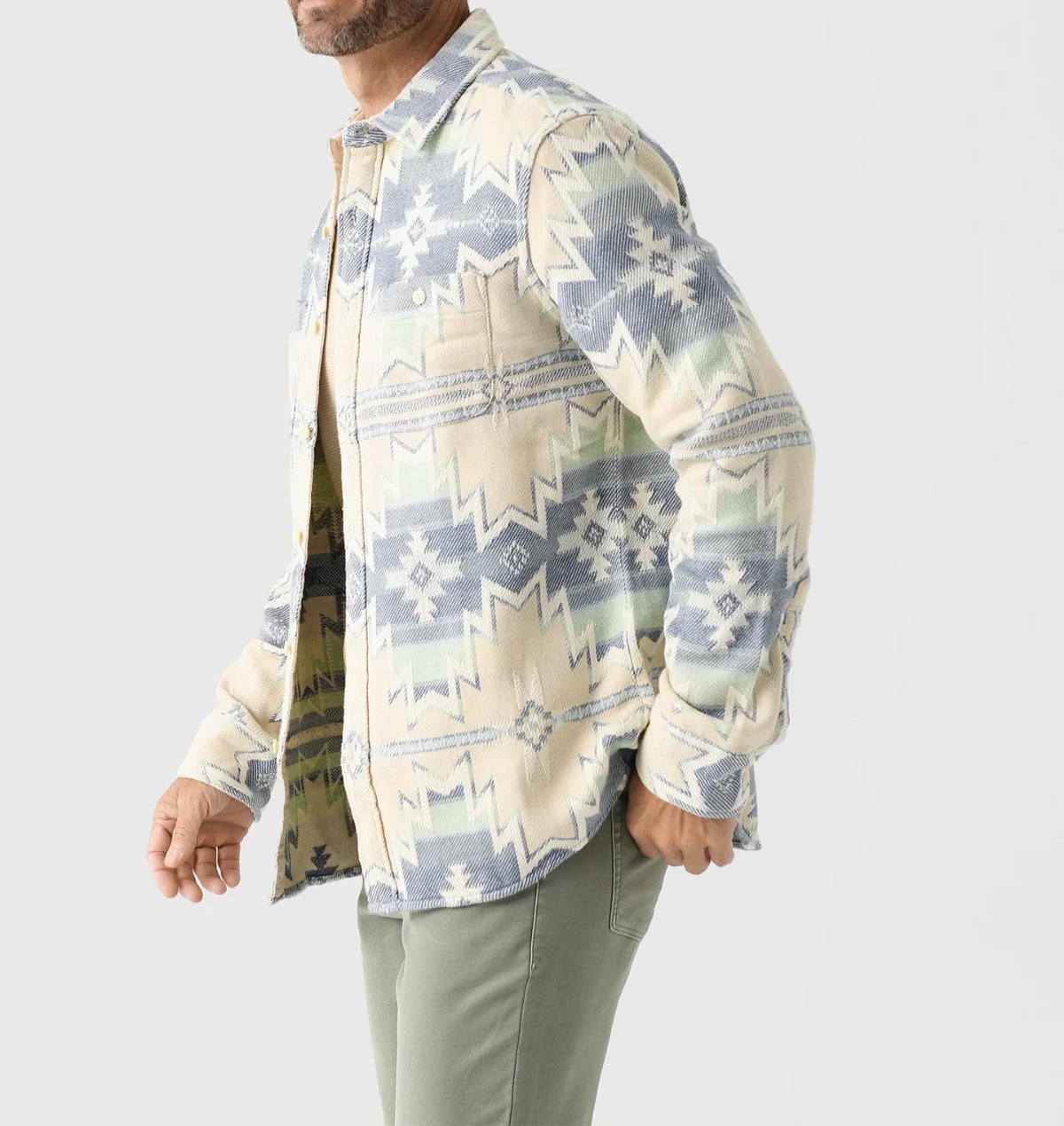 Faherty Doug Good Feather Surf Flannel Men's Overshirt