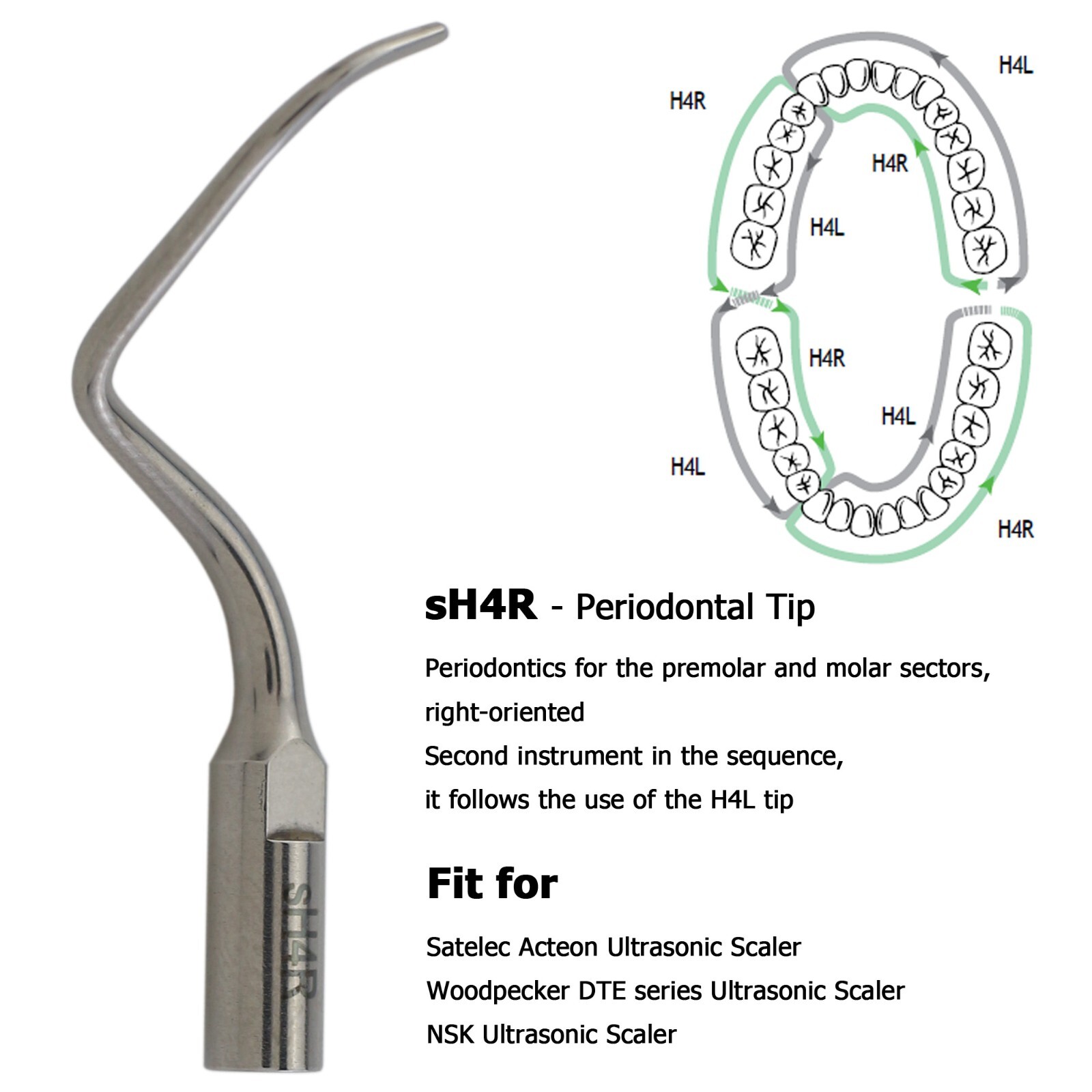 Fits Satelec Acteon Piezo Tips H3 10Z 1S Scaling Perio Dental Ultrasonic Scaler