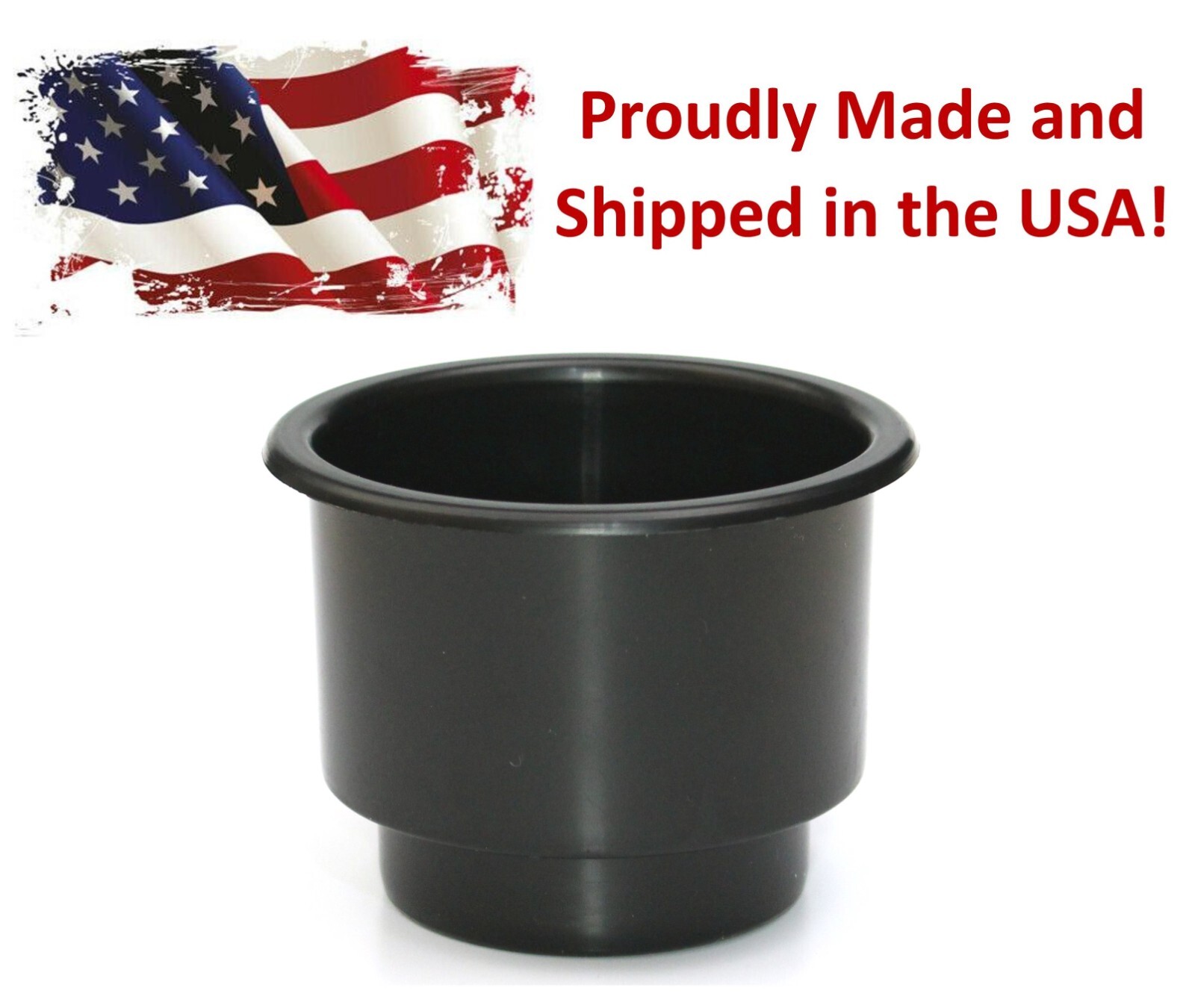 Black Single Plastic Cup Holder Boat RV Car Truck Inserts Large Size Jumbo