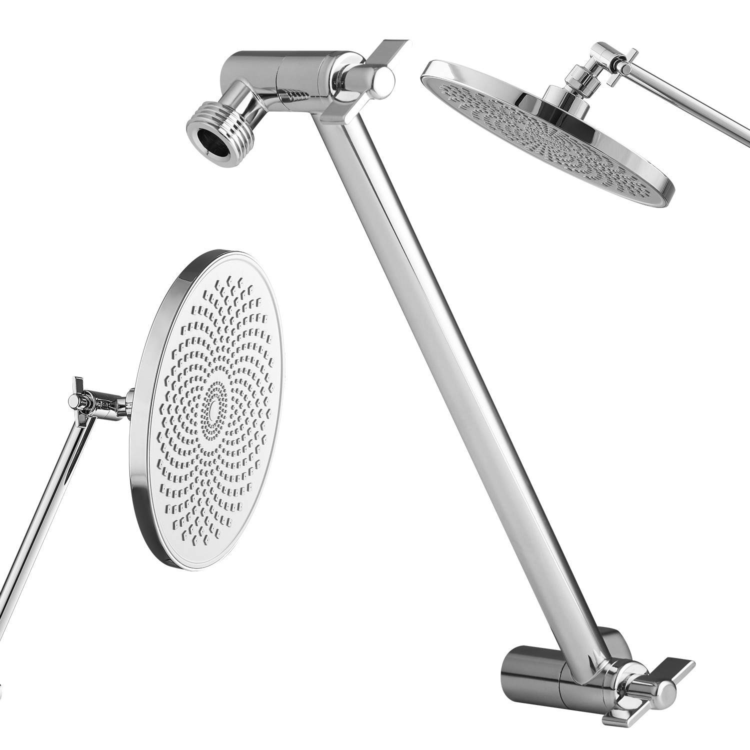 Shower Head Extension Arm Extender 11 in Adjustable Angle Height G1/2 Universal