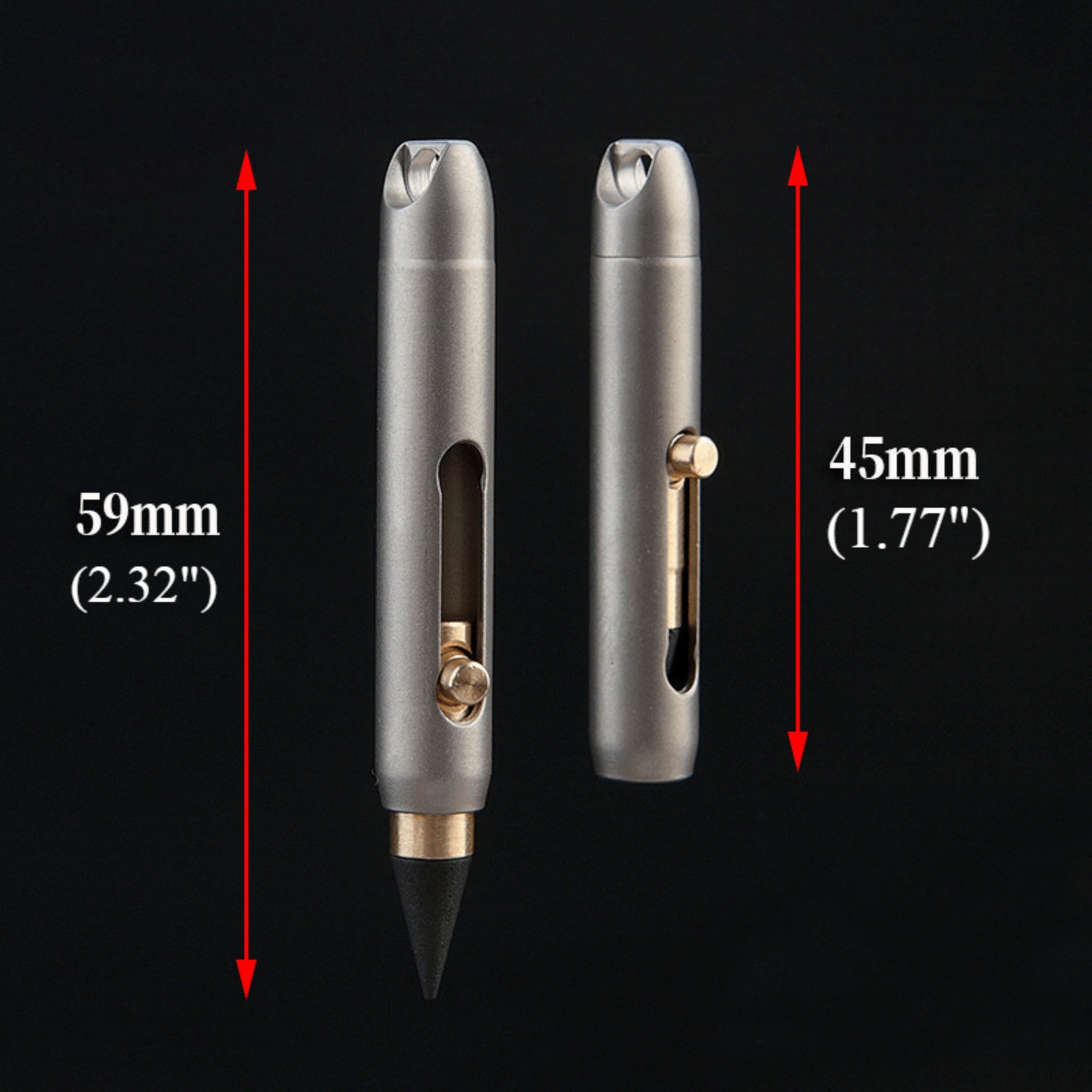 EDC Titanium Alloy Mini Mechanical Pencil Writing Portable Outdoor Keychain Tool