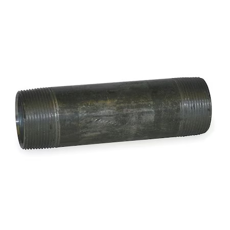 1-1/4" X 8" Black Pipe Nipple Sch 80, 1Lmn8