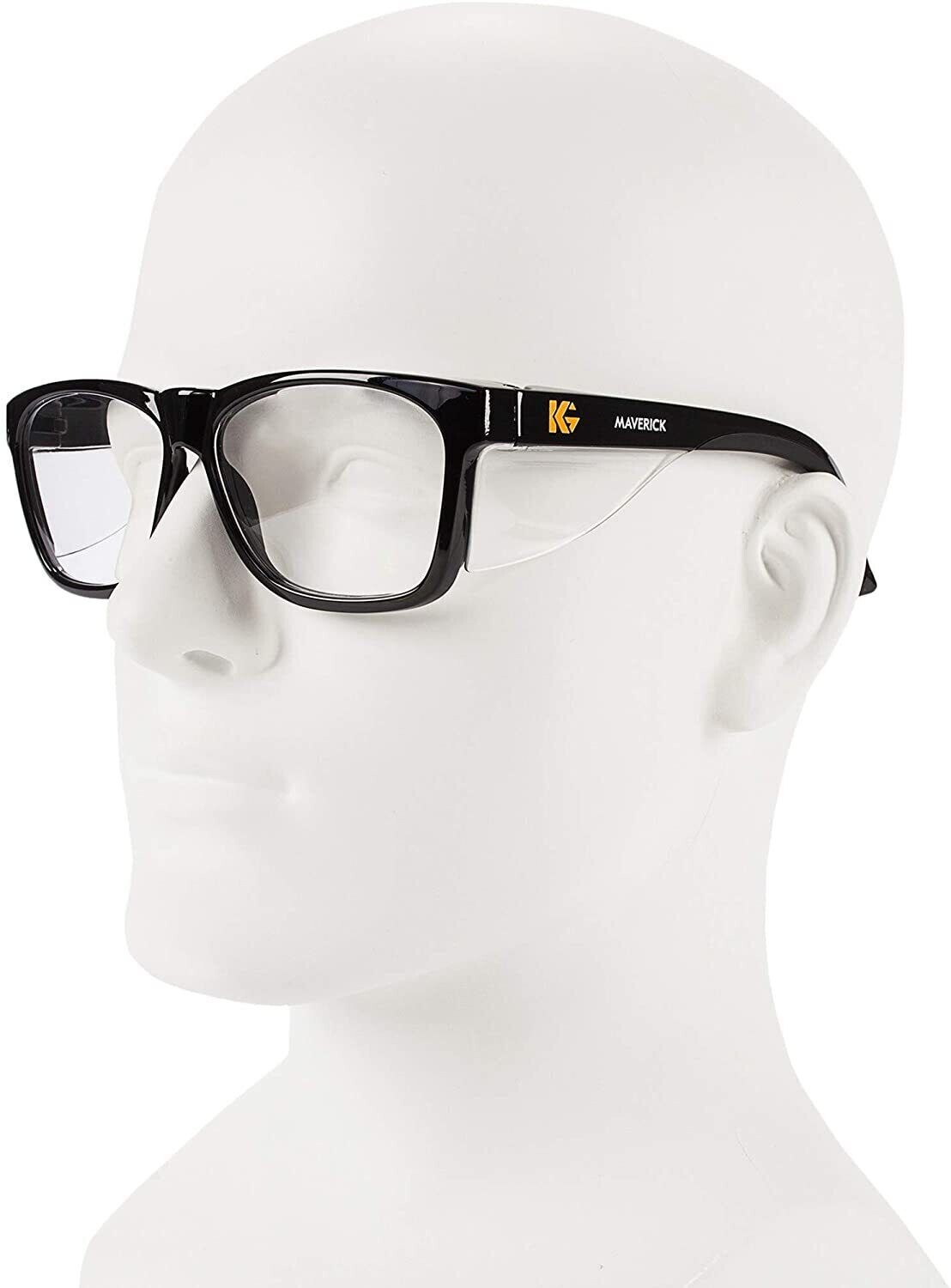 Maverick CLEAR ANTI FOG Protective ANSI Z87+ Work Safety Glasses W/ Side Shields