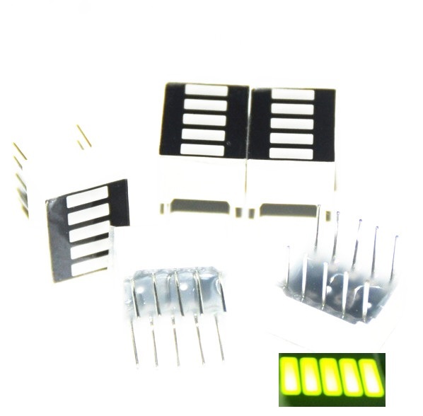 5pcs LED Bar Display Segments 5LED Bar Graph Yellow Green Light 5 Segment Bar NE