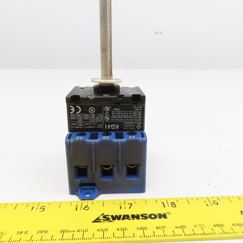 Kraus & Naimer KG41 40A 600V 3 Pole Rotary Disconnect Switch