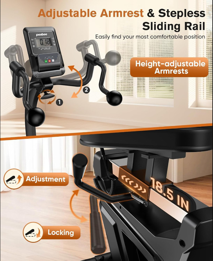 Recumbent Exercise Bike Dual Motion Arm Leg Exercisers for Senior Home Training