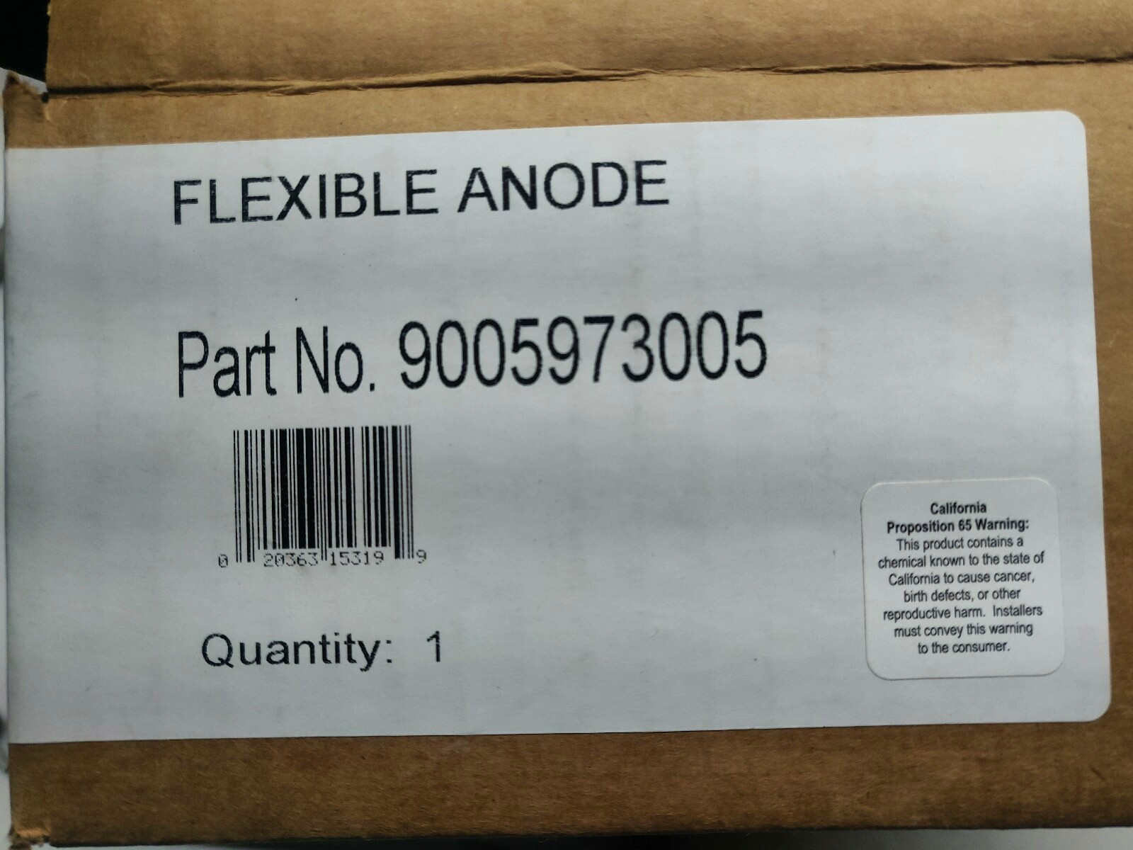 3/4" 4 Foot Flexible Magnesium Anode Rod - for Water Heater - 48 Inches AO Smith