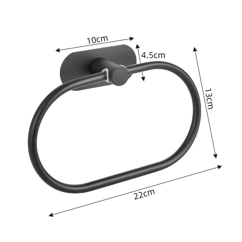 4 Piece Bath Accessories Bathroom Hardware Set Towel Bar Set - Matte Black