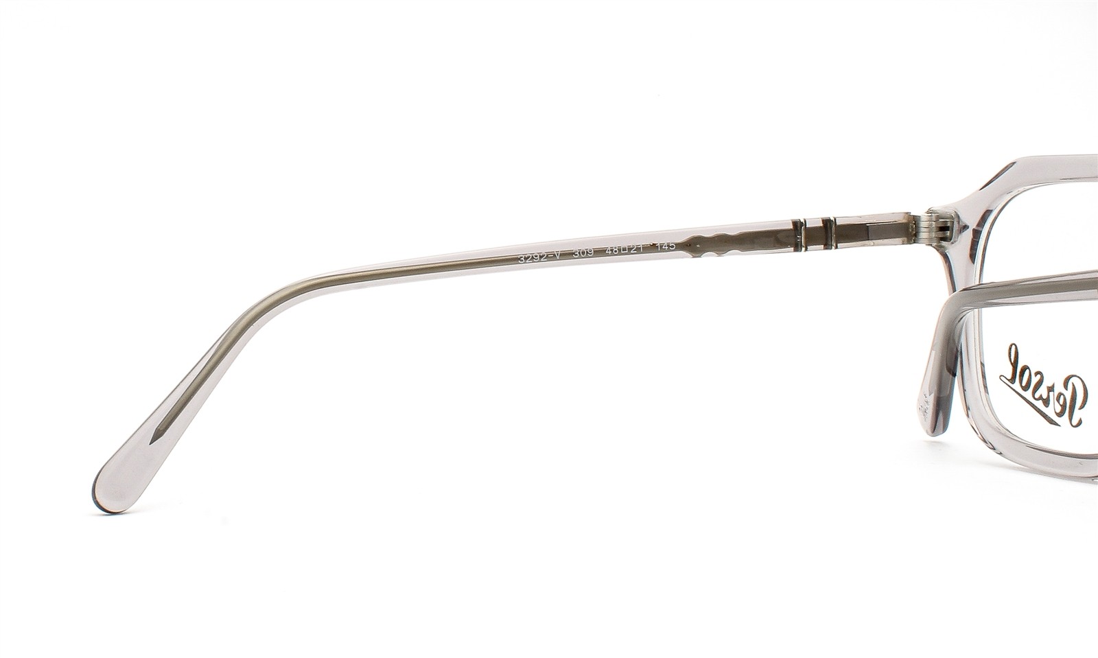 Persol Eyeglasses Unisex Glasses 3292-V 309 Transparent Gray 48-21-145 No Case