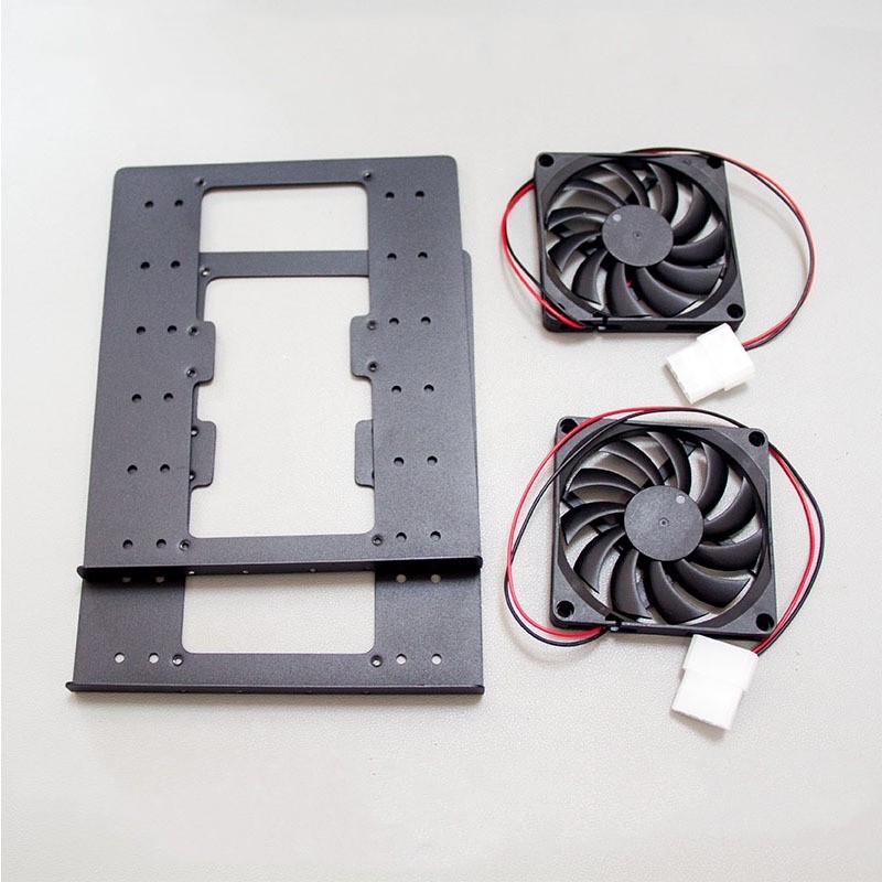 6 Bay 3.5 Inch HDD Hard Drive Mounting Bracket Holder Cage With Cooling Fan