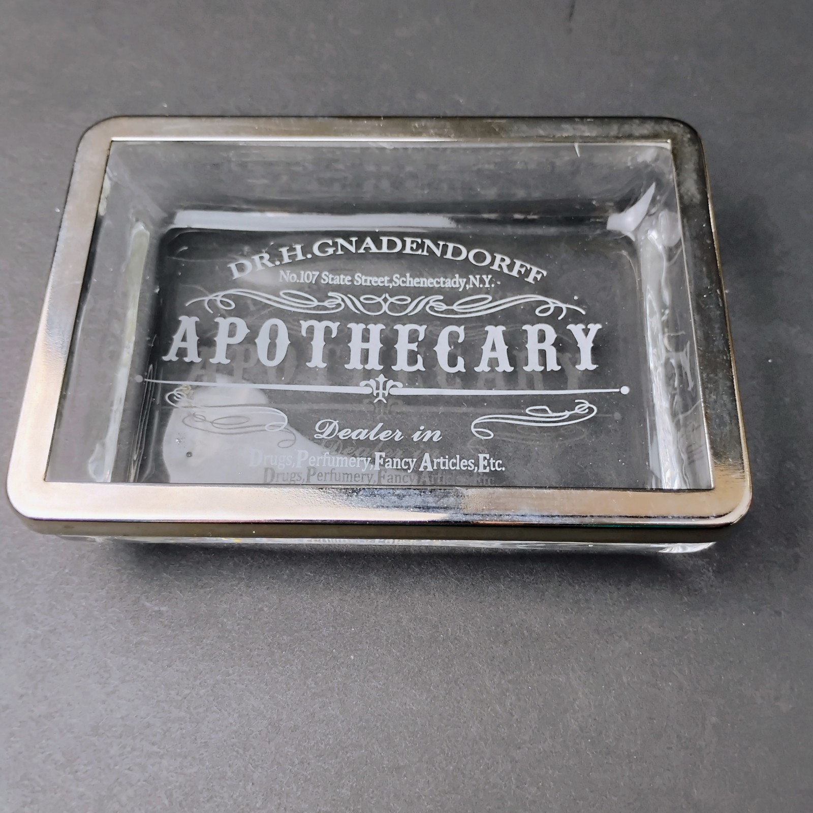 Bella Lux Dr H. Gnadendorff Apothecary Set 4 Dispenser Holder Tumbler Dish