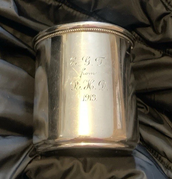 Antique Silver Cup Bigelow & Kennerd & Co. Engraved “EGT from RHD. 1913. “