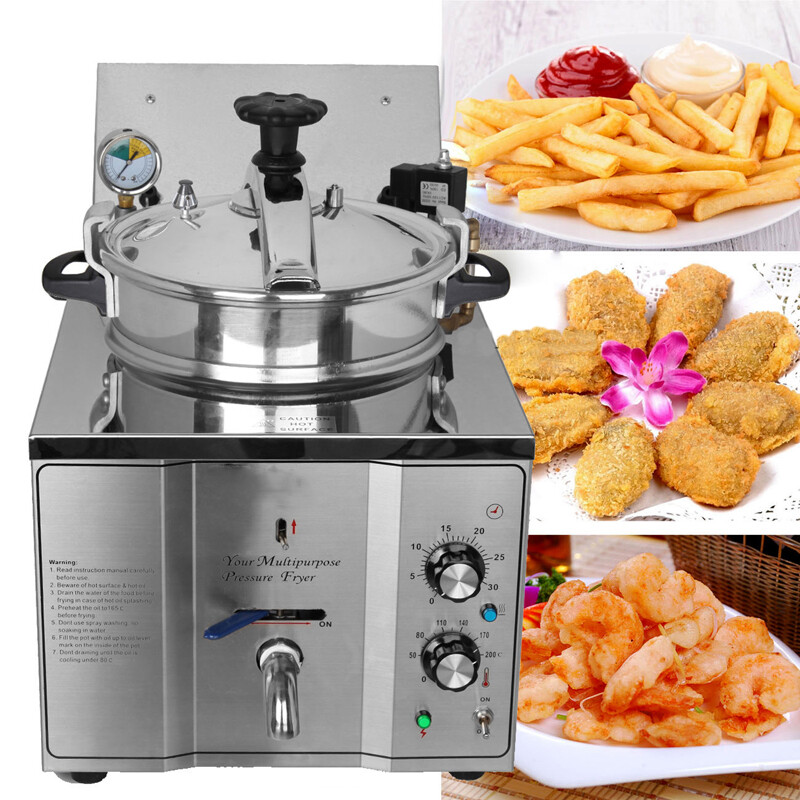 PreAsion 16L High Pressure Fried Chicken Machine 110V Chicken Pressure Fryer Cou