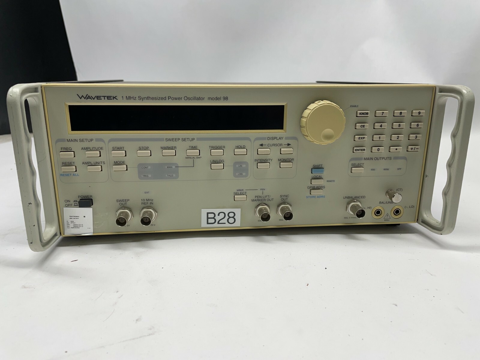 Used Wavetek 98 1 MHz Synthesized Power Oscillator V1