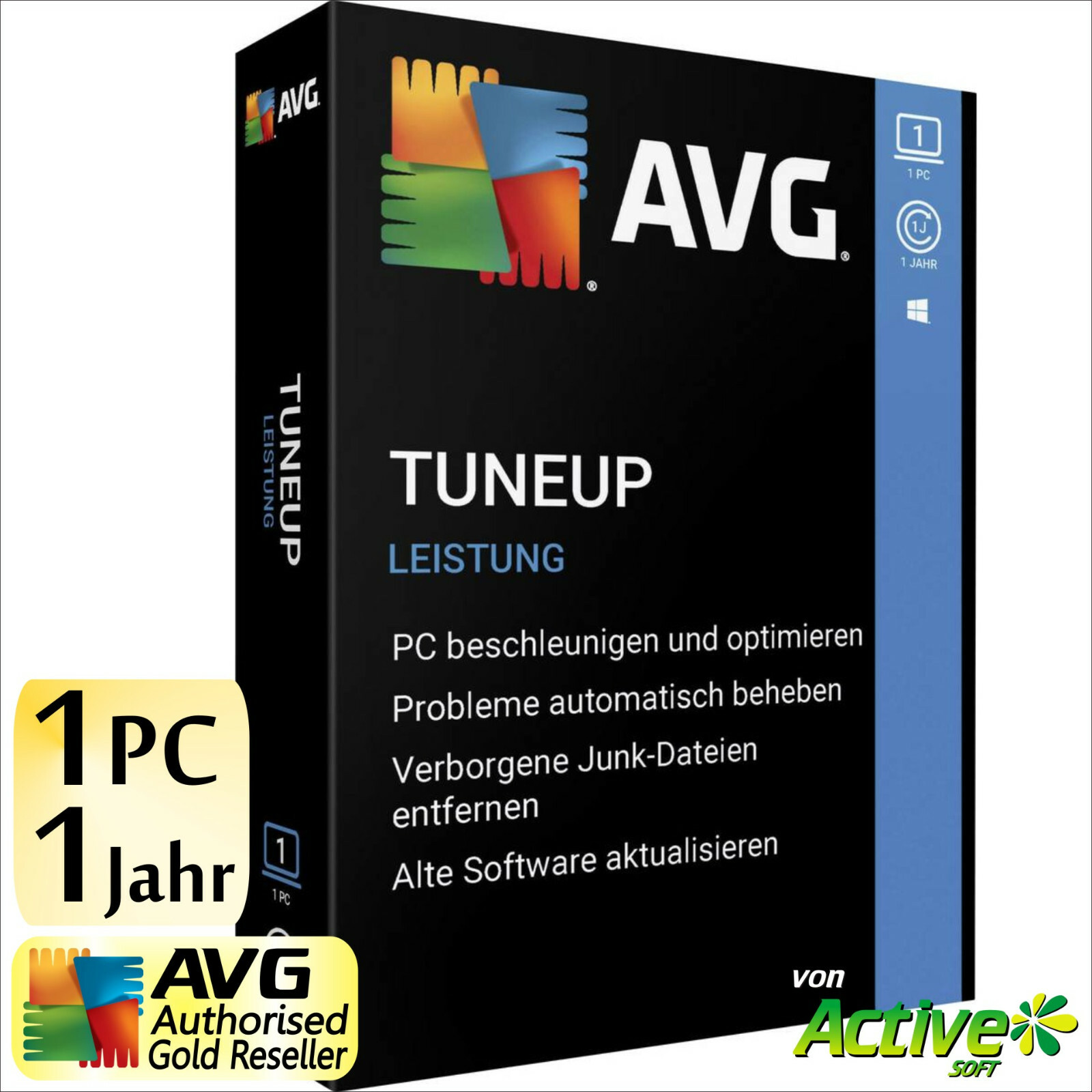 AVG PC TuneUp 2026 1 PC Full Version 1 Year TuneUp Utilities DE Tune Up 2027 NEW