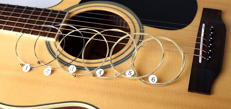 Sets of 6 Guitar Strings Replacement Steel String for Electric Acoustic Guitar