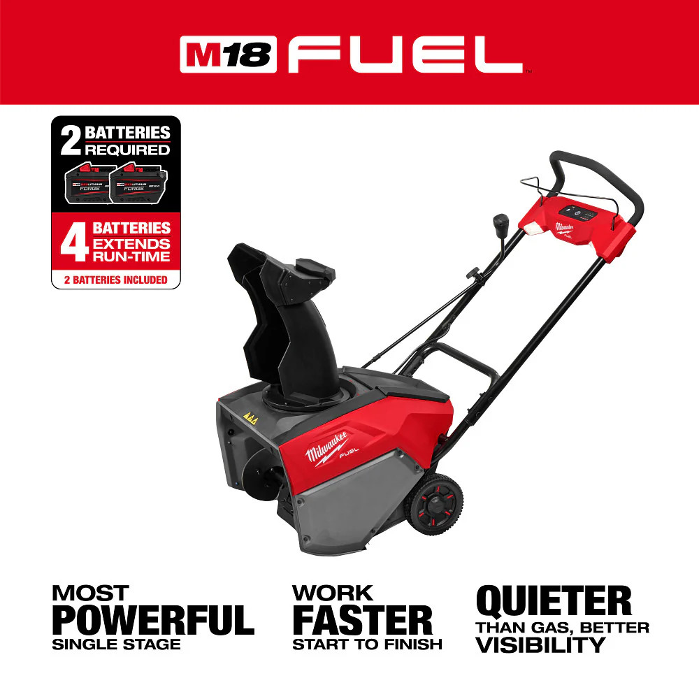Milwaukee 3036-22HD M18 FUEL 18V 21" Auger Dual Battery Snow Blower Kit