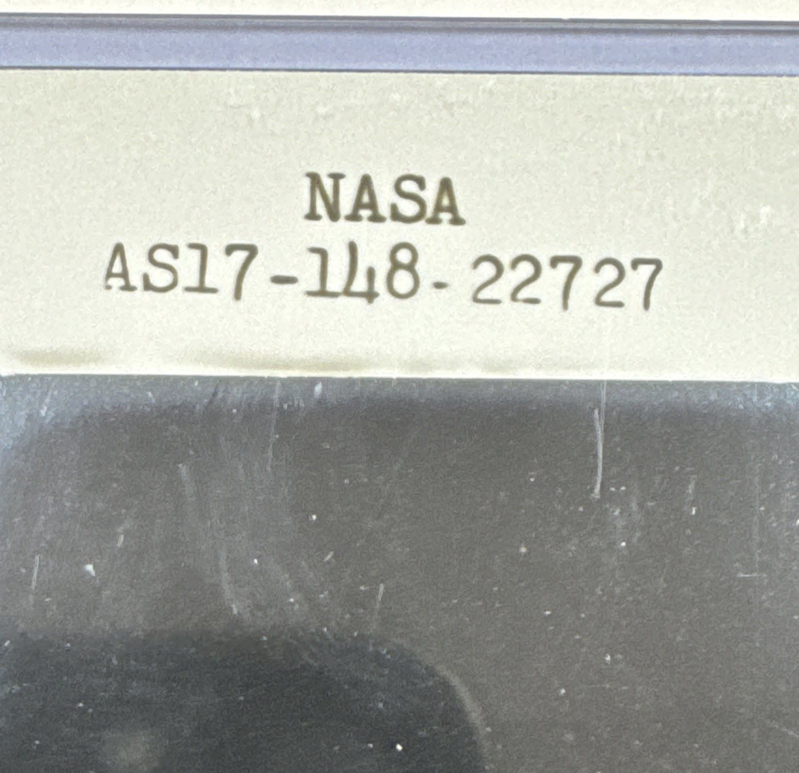 NASA Apollo 17 View Of Earth Black Numbered Press Photo AS17-148-22727 Disc.