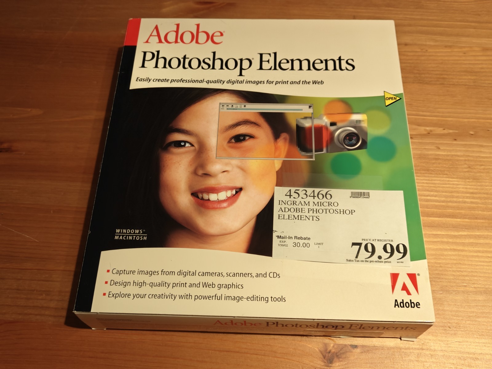 Original Adobe Photoshop Elements For Win & Mac User Guide And CD Sealed