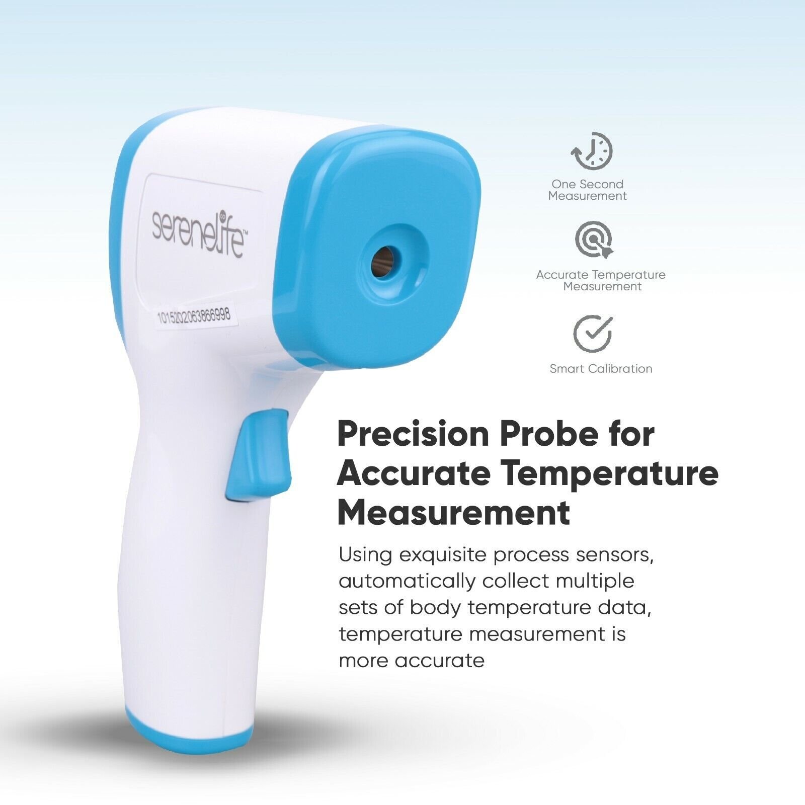 SereneLife Infrared Touchless Thermometer , Fever Alarm And Memory Recall