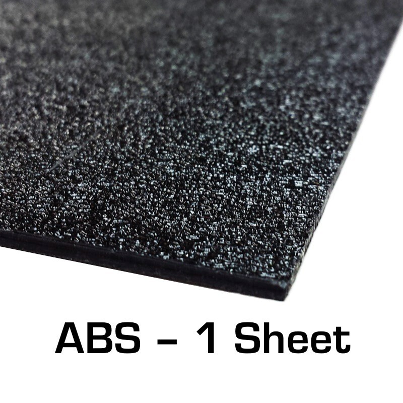 ABS Black Plastic Sheet 48" X 96" X 0.118" (1/8") 4x8 ft, Black Haircell