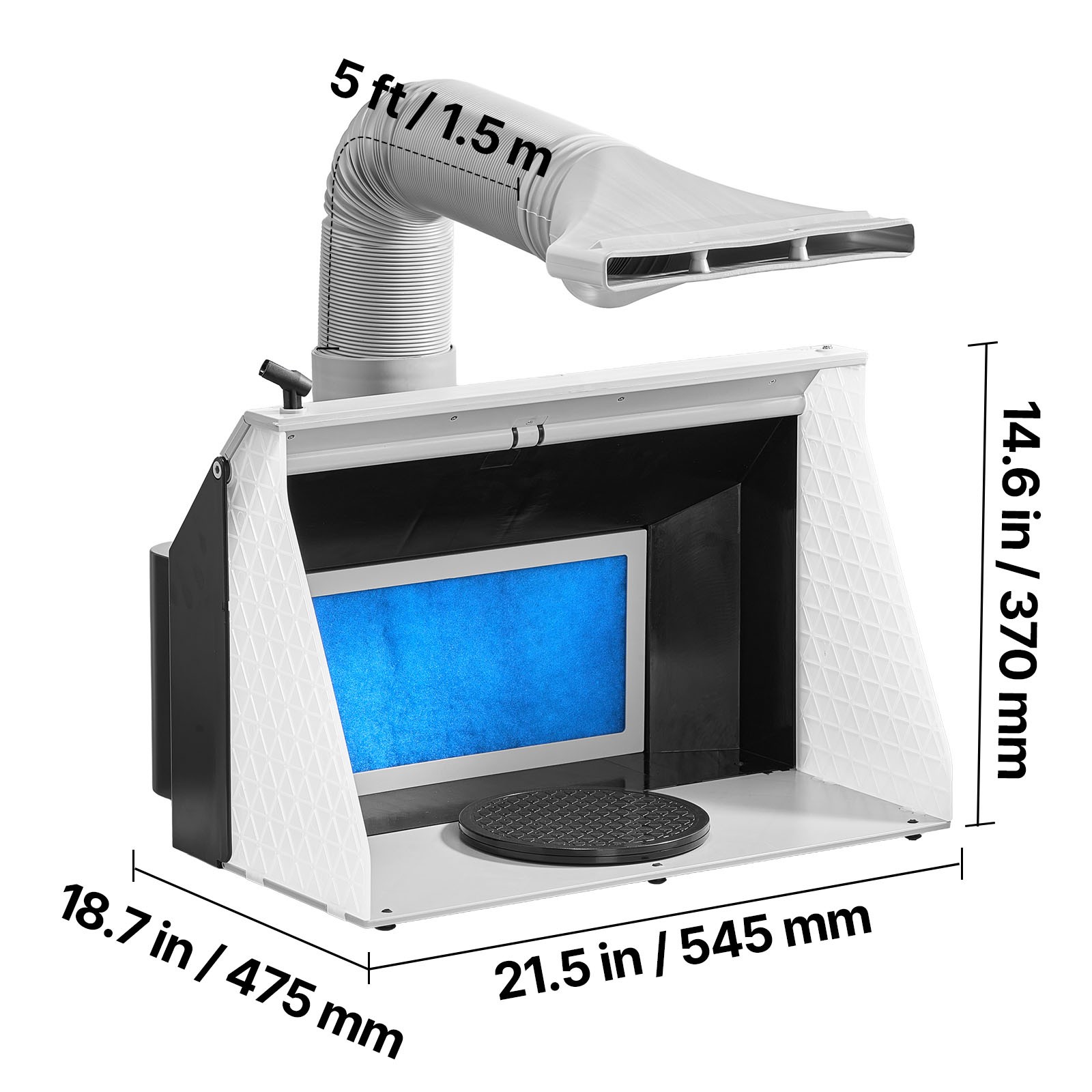 Uimoso Portable Airbrush Spray Booth with Dual Fans and LED Lighting