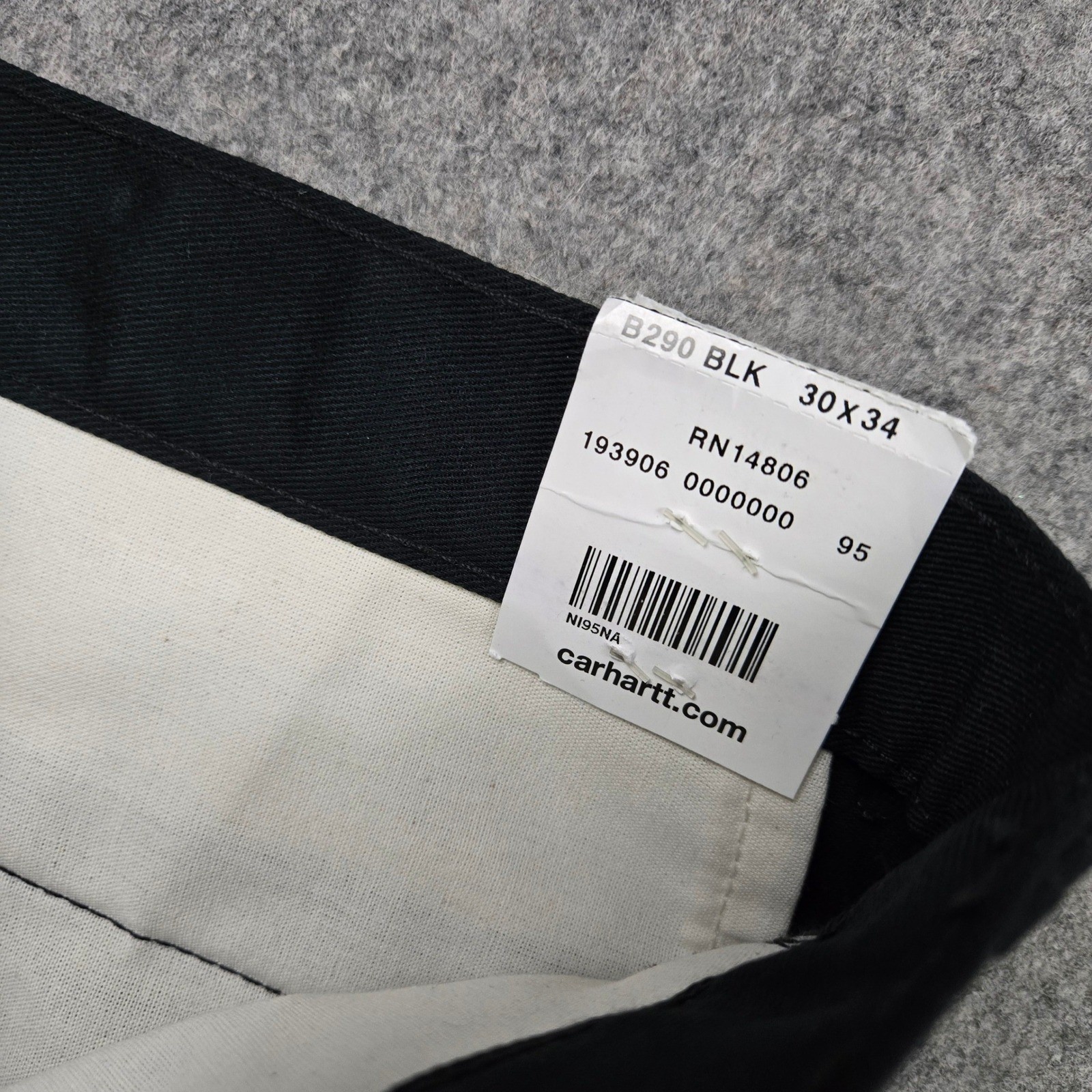 Carhartt Twill Work Pants Mens 30x34 Black Outdoors Utility Workwear B290 NEW