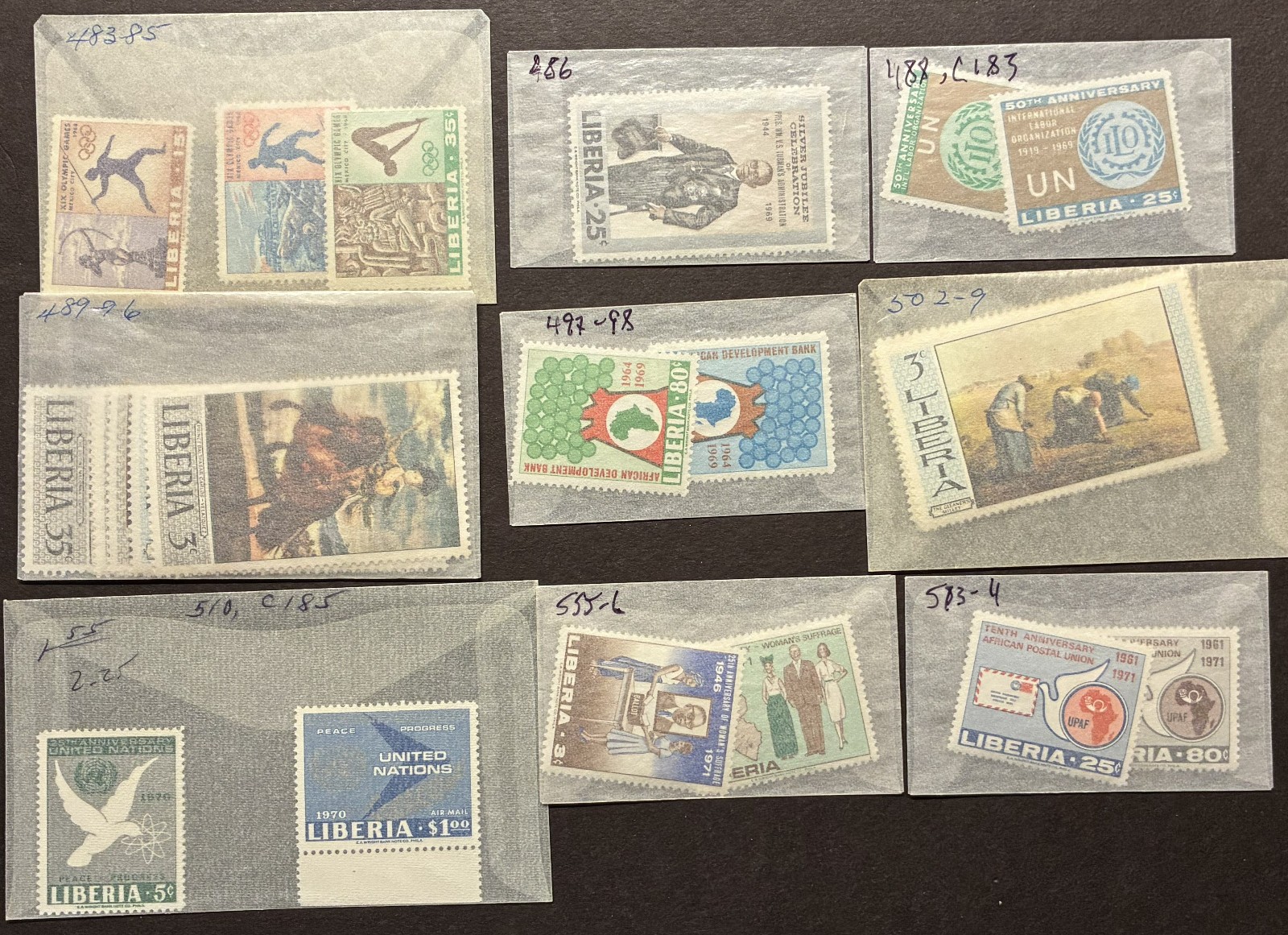 Liberia Collection 65+ Sets All Mint NH 1960s-70s Regular and Airmail Sets