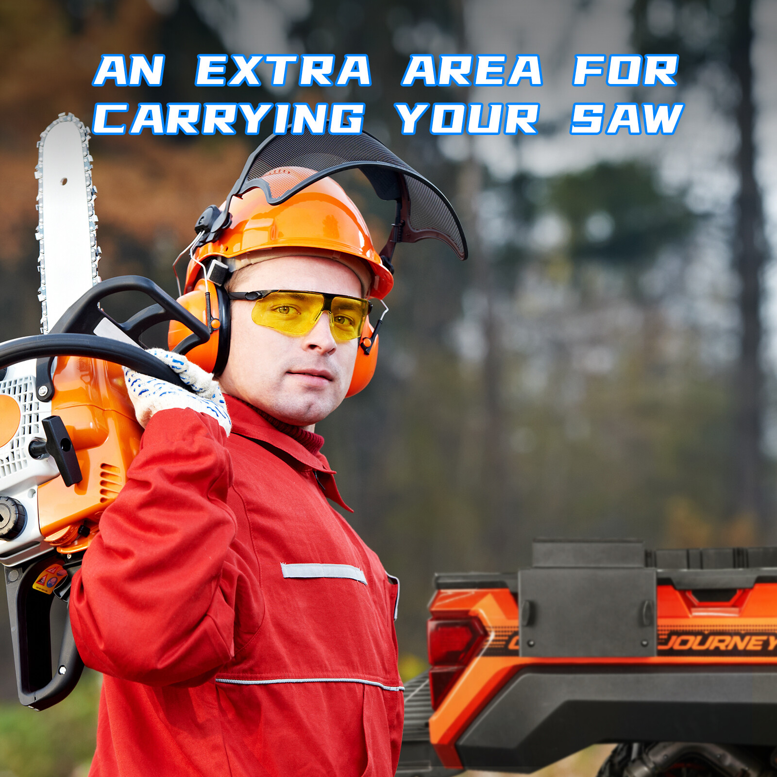 KEMIMOTO ATV UTV Chain Saw Mount Bracket Tool Rack For Polaris Ranger XP 1000