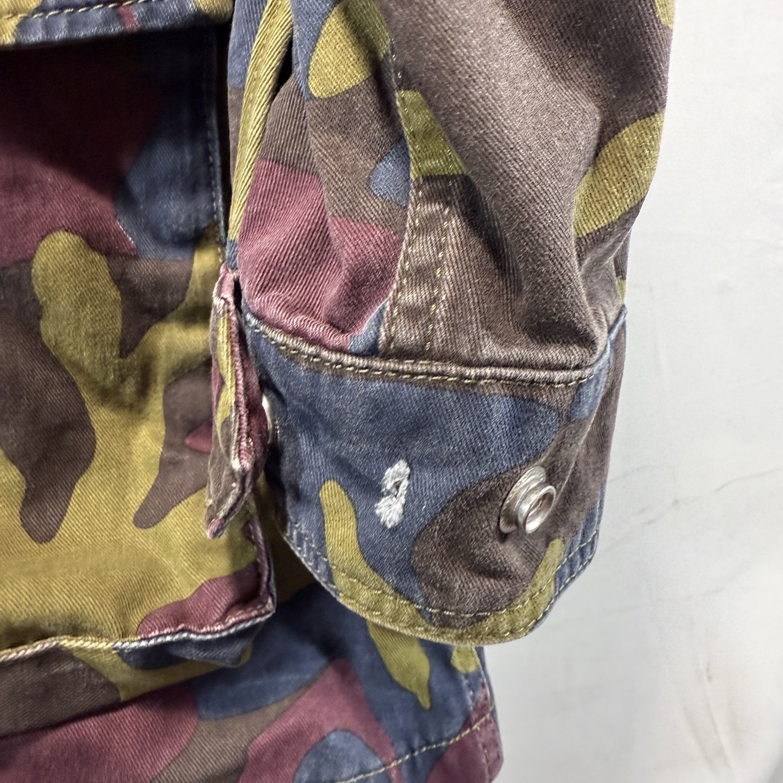 Belgian Jigsaw Field Jacket Puzzle Camo Coat Army Belgium WESC Mens Size XS