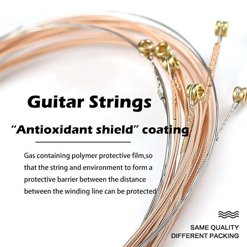 4 Sets 6 Strings 16002 Phosphor Bronze LIGHT Guitar Strings 10-47