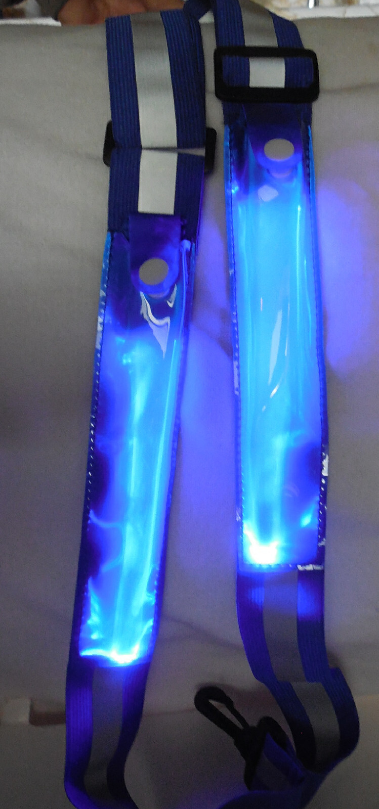 Bike LED Rechargeable Reflective Shoulder Strap Night Safety Hiking Jog Walk Pet