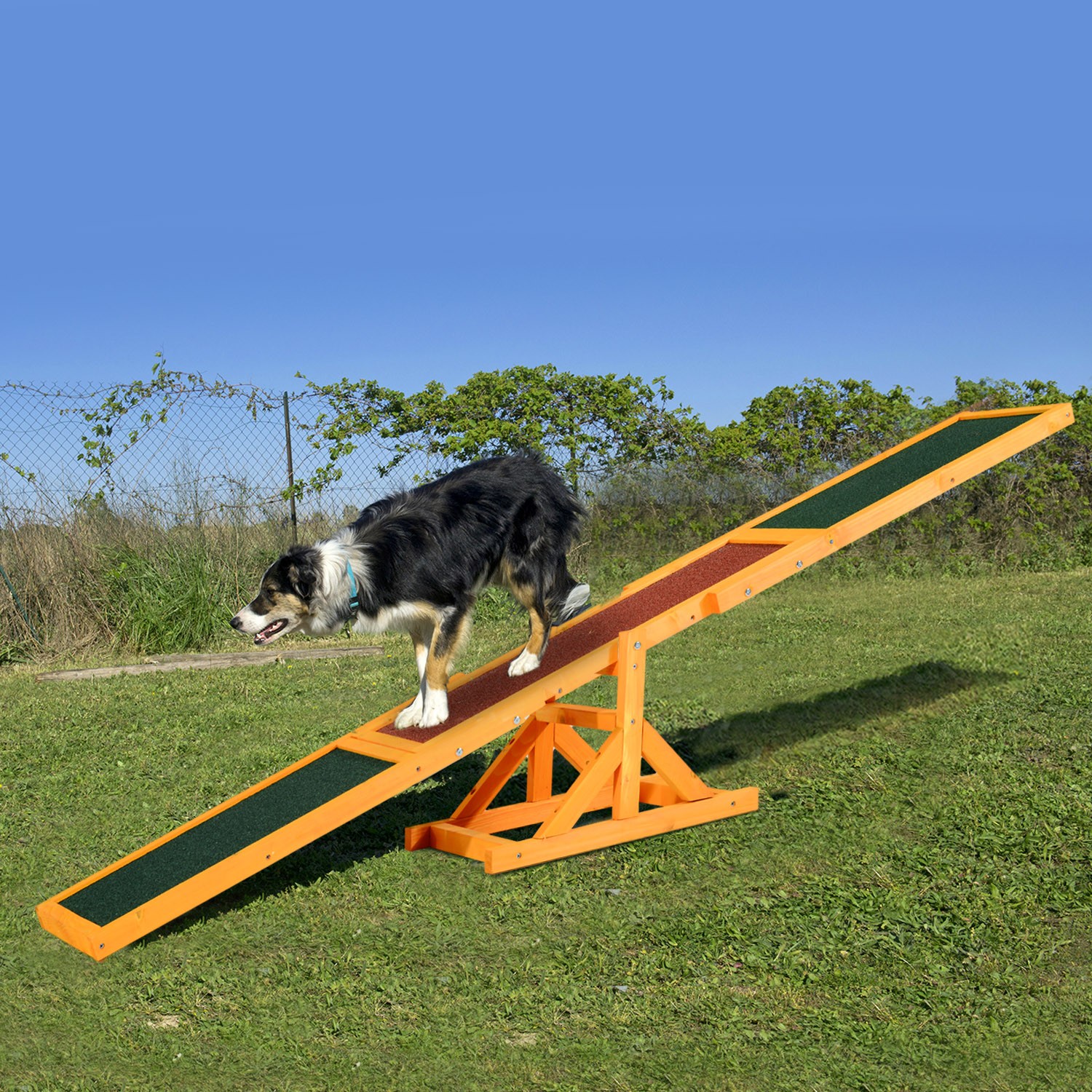 Wooden Dog Agility Seesaw for Training and Exercise, Natural