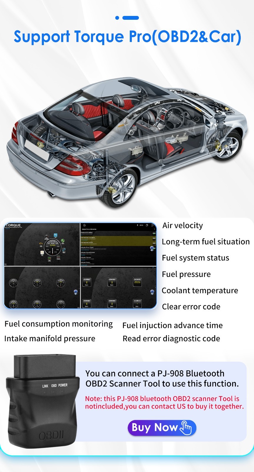 For Ford Taurus 2011-2019 Android 14 CarPlay Car Stereo Radio GPS 2G+32G FM RDS