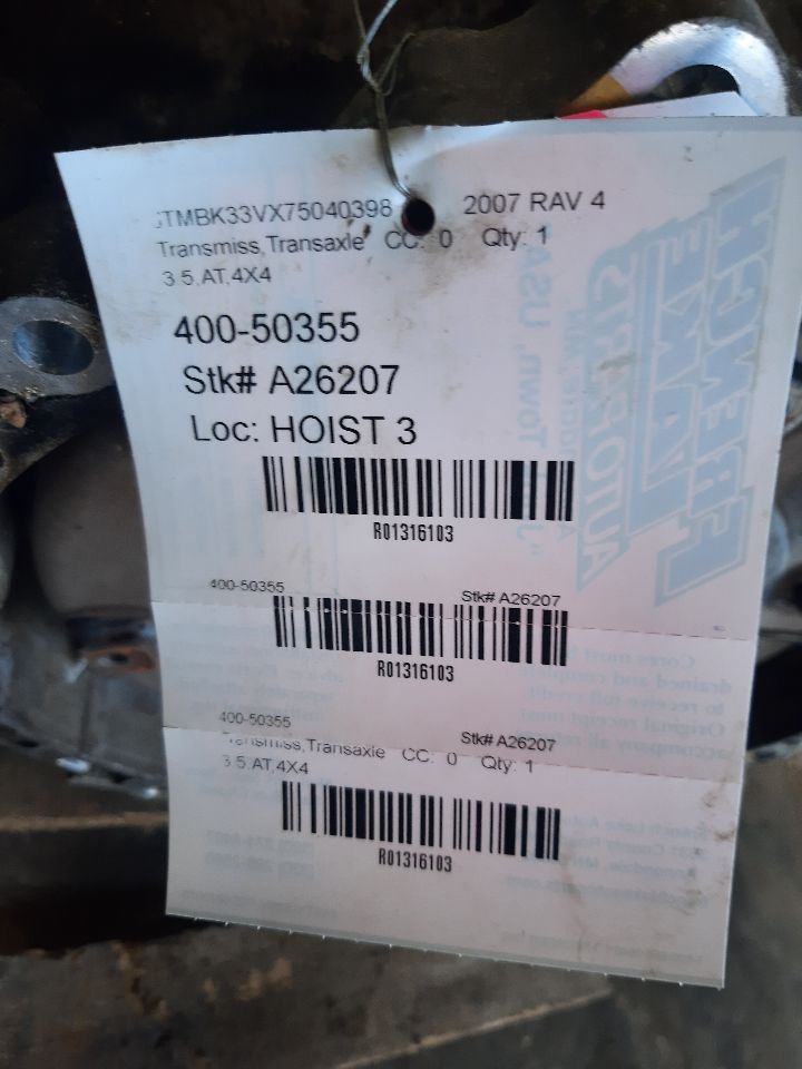 Automatic Transmission AWD 3.5L Fits 06-12 RAV4 1316103