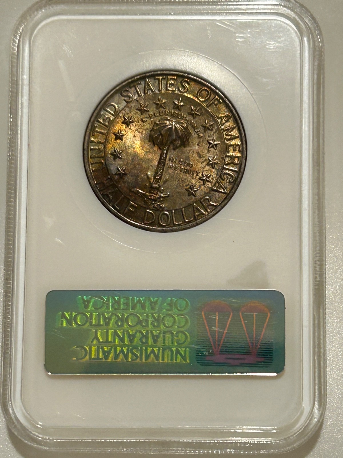 1936 South Carolina Half Dollar NGC MS65 CAC Green Fatty Holder Deep Toned