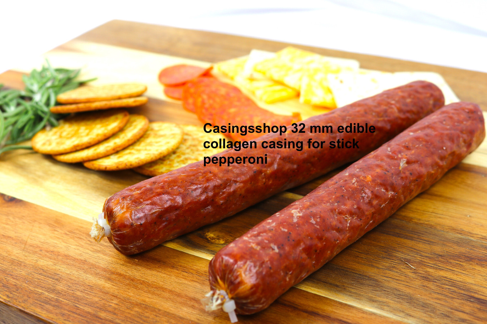1 stick - 32 mm Edible Collagen Sausage Casings for Stick Pepperoni stuff 22 lbs