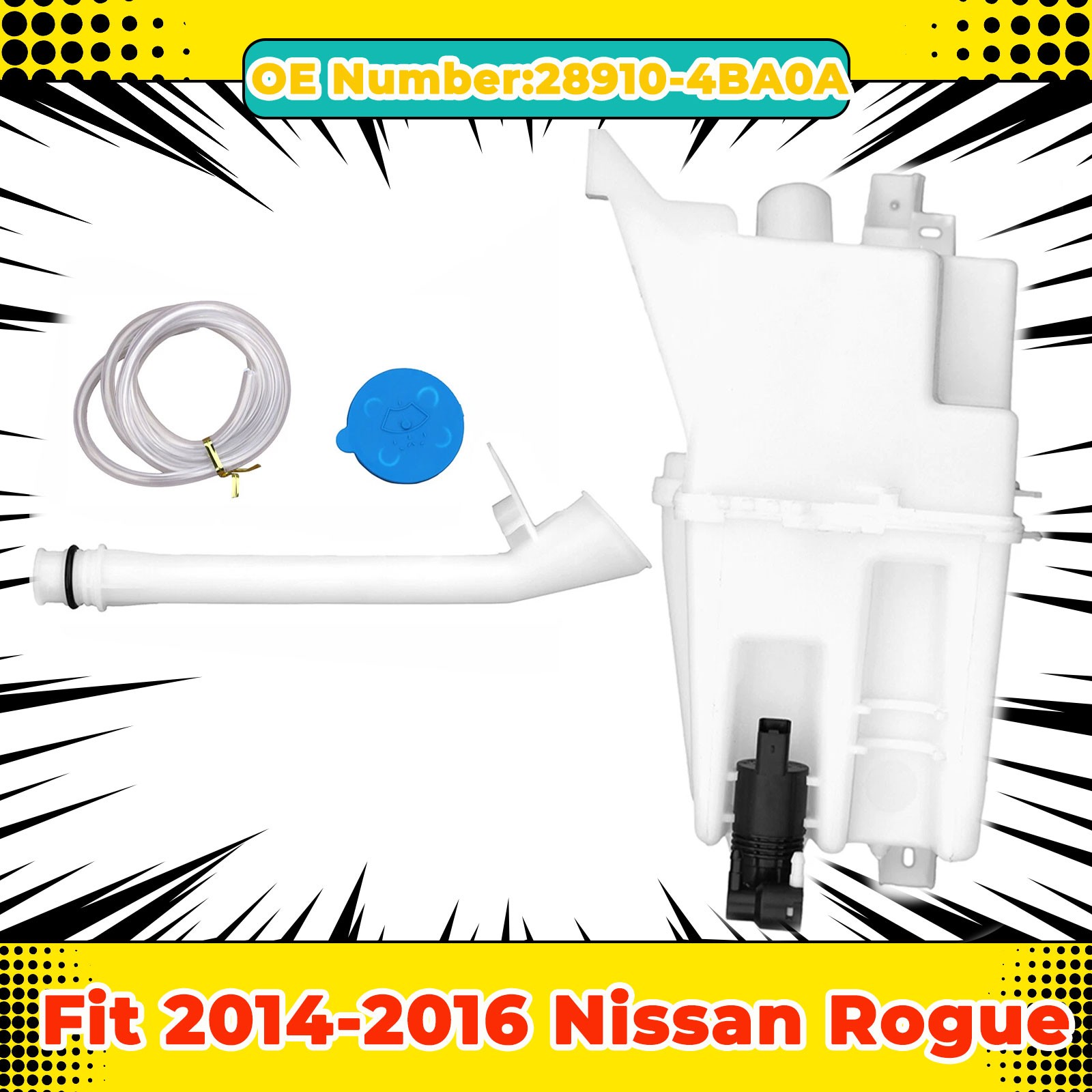 For 2014 2015 2016 Nissan Rogue 2.5L Washer Reservoir Windshield Tank 289104BA0A
