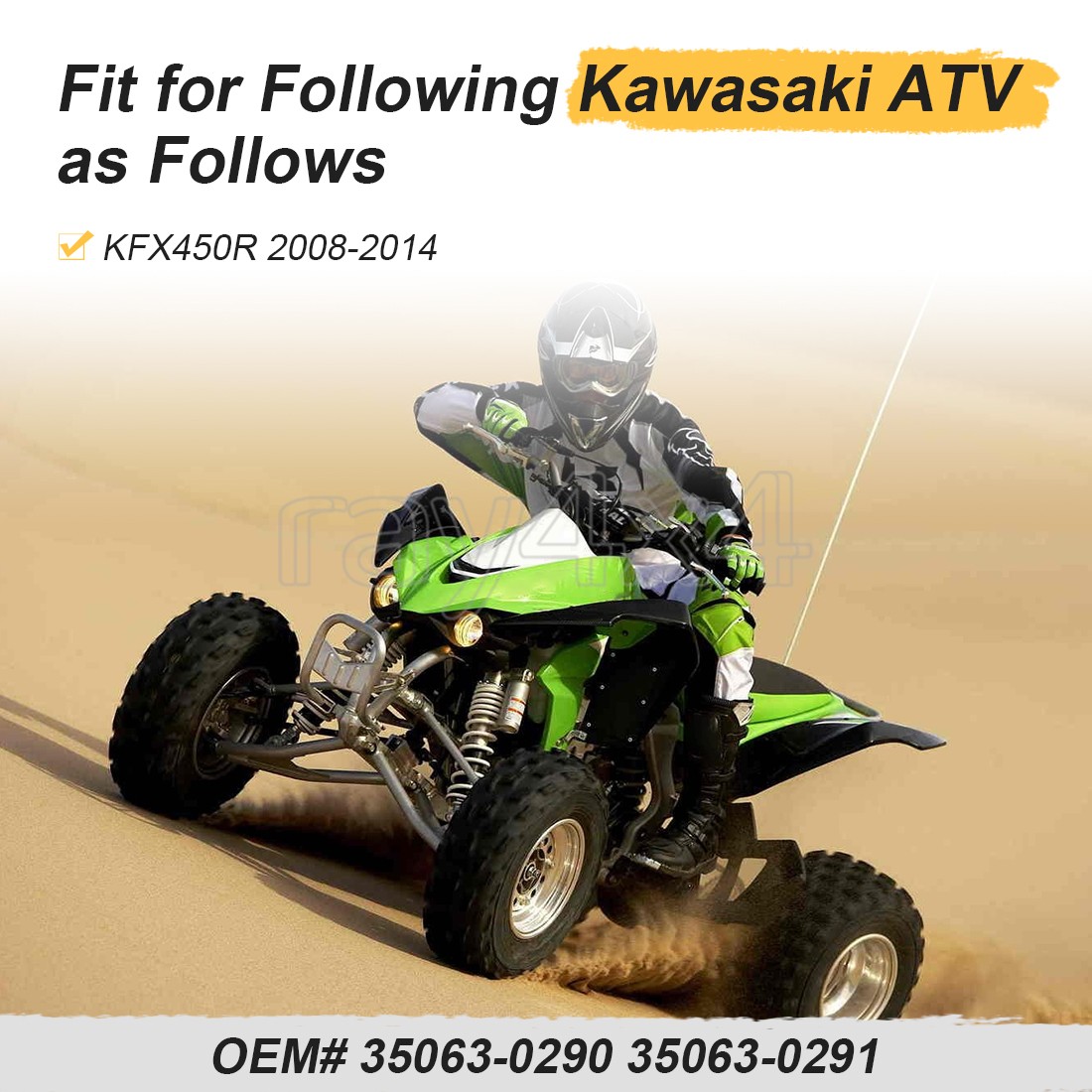 Rear Fender Bracket Stay Left Right Set For Kawasaki KFX450R KFX 450R 2008-2014