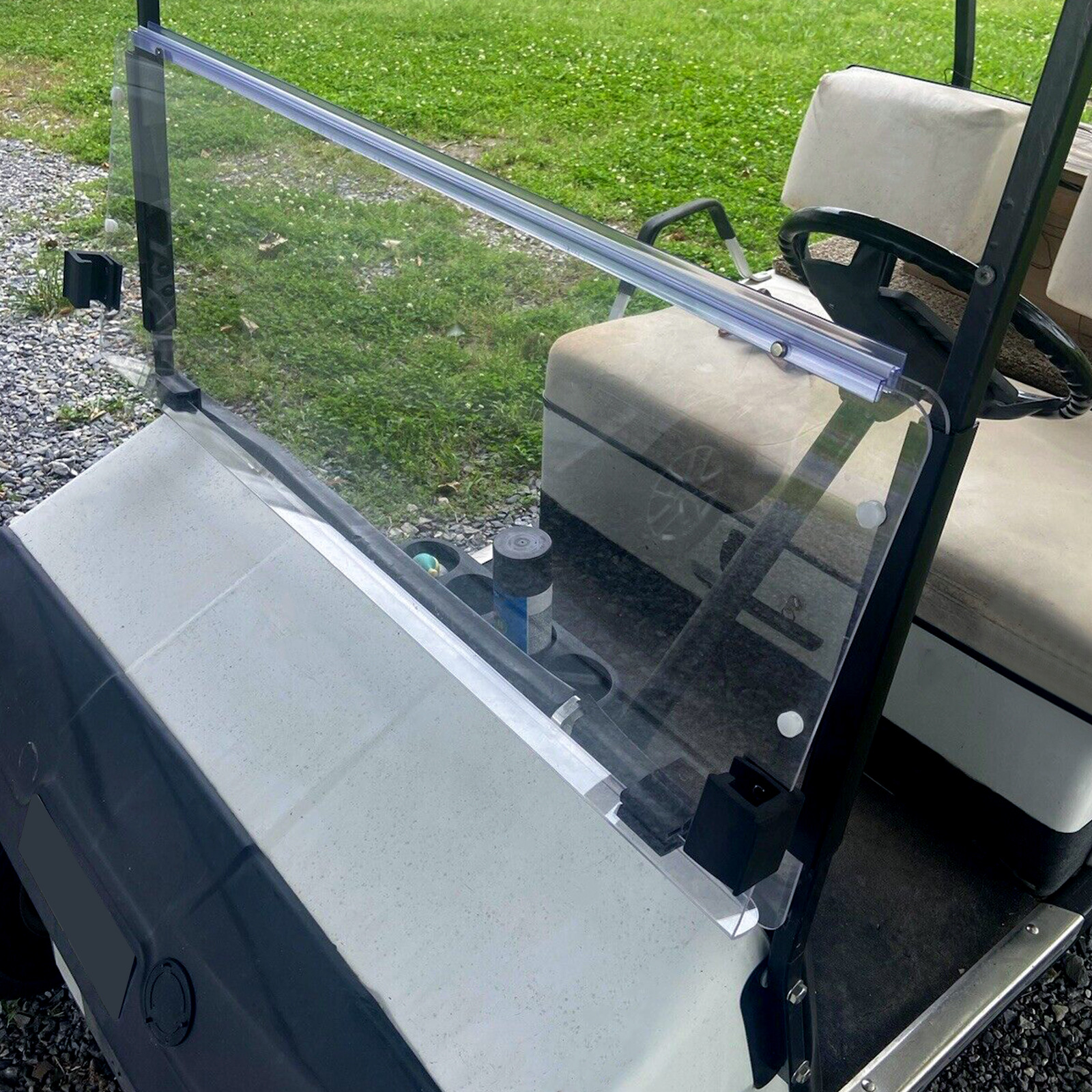 Clear Fold Down Golf Cart Windshield for EZGO Marathon 1986-1994.5