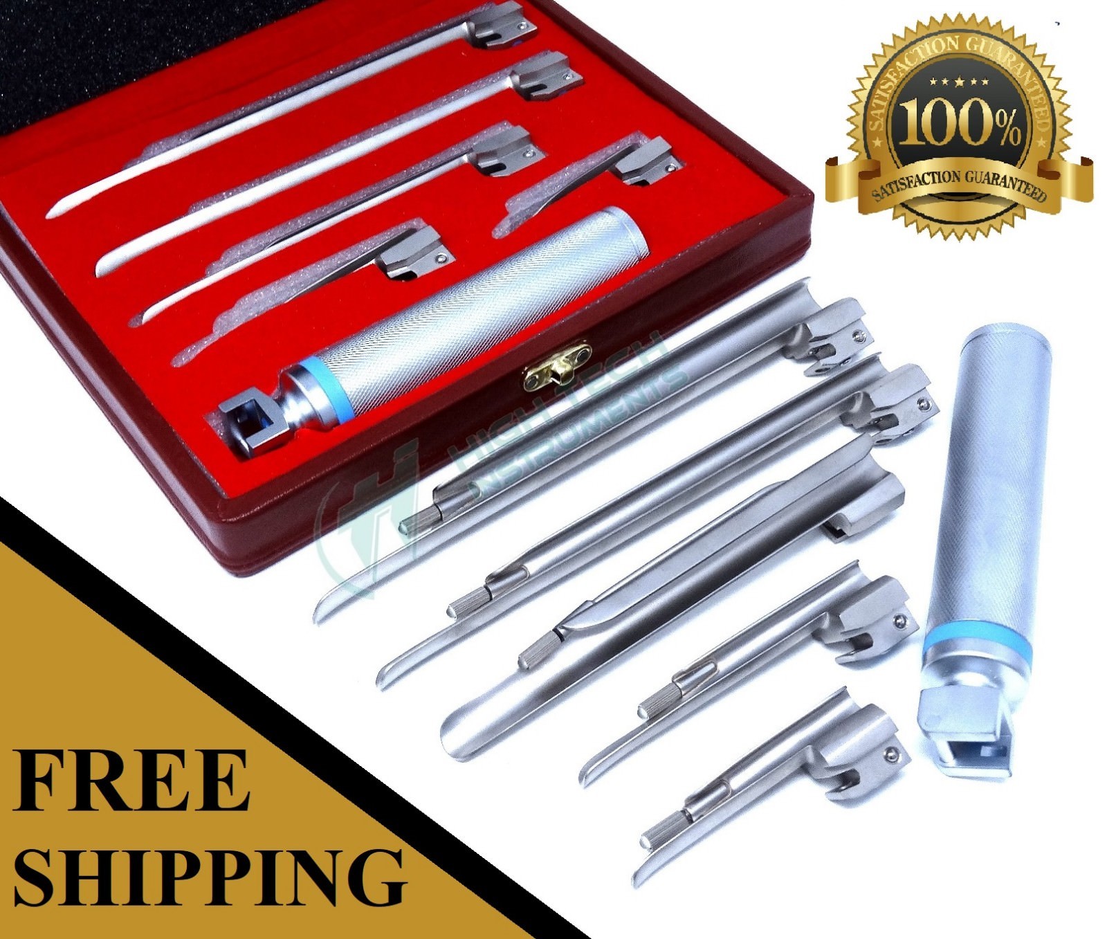 Laryngoscope Miller Set EMT Anesthesia Veterinary Animal Pet Dog Veterinarian