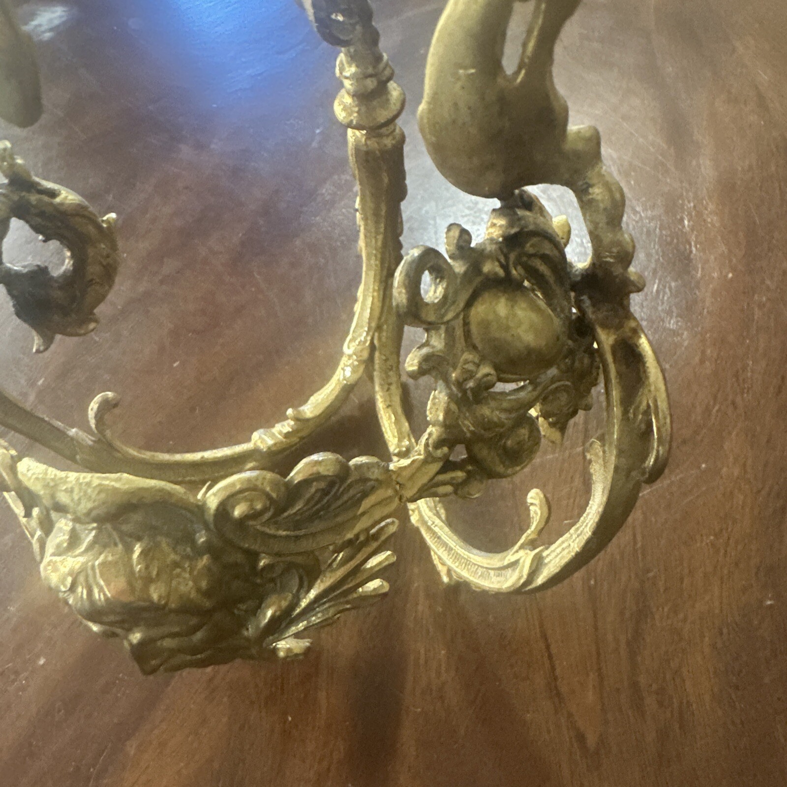 Vintage Brass Victorian Wine Holder Jesus Head