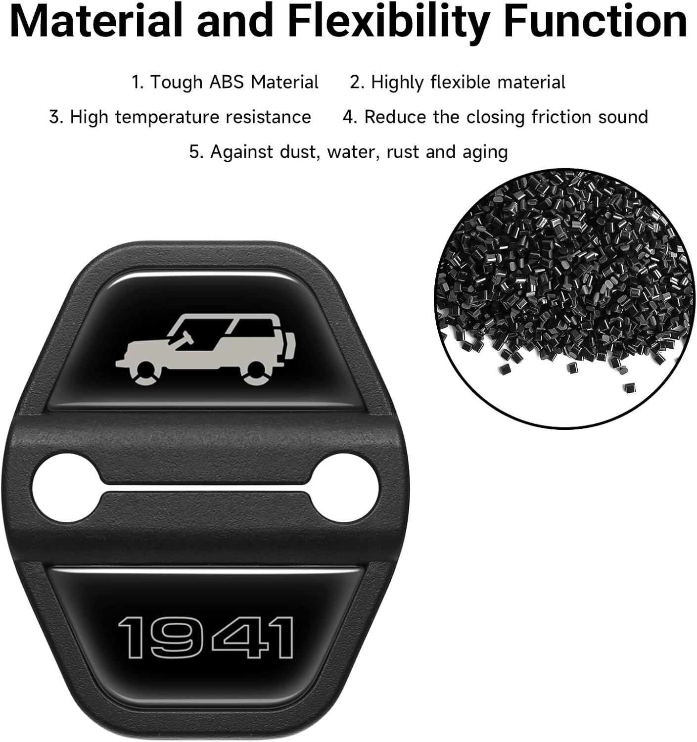 6PCS ABS Door Lock Cover for Jeep Wrangler JL JLU 2018-2025 4XE Unlimited Sahara