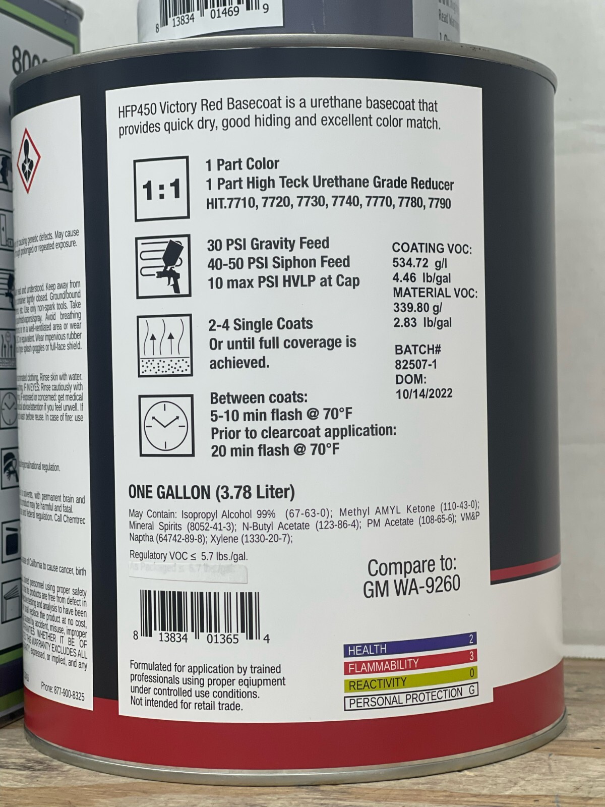 GM / Chevrolet WA9260/u9260/9260 Victory Red Automotive Basecoat paint 1 gallon
