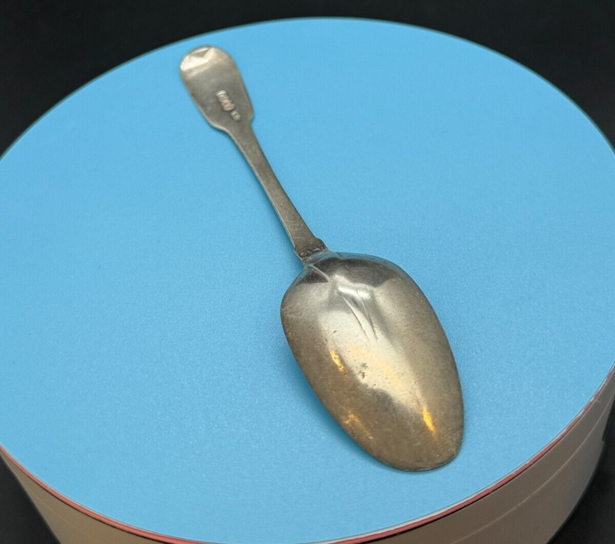 Irish Sterling Teaspoon 1825 Dublin Charles Marsh Rat Tail Fiddle 18.4g