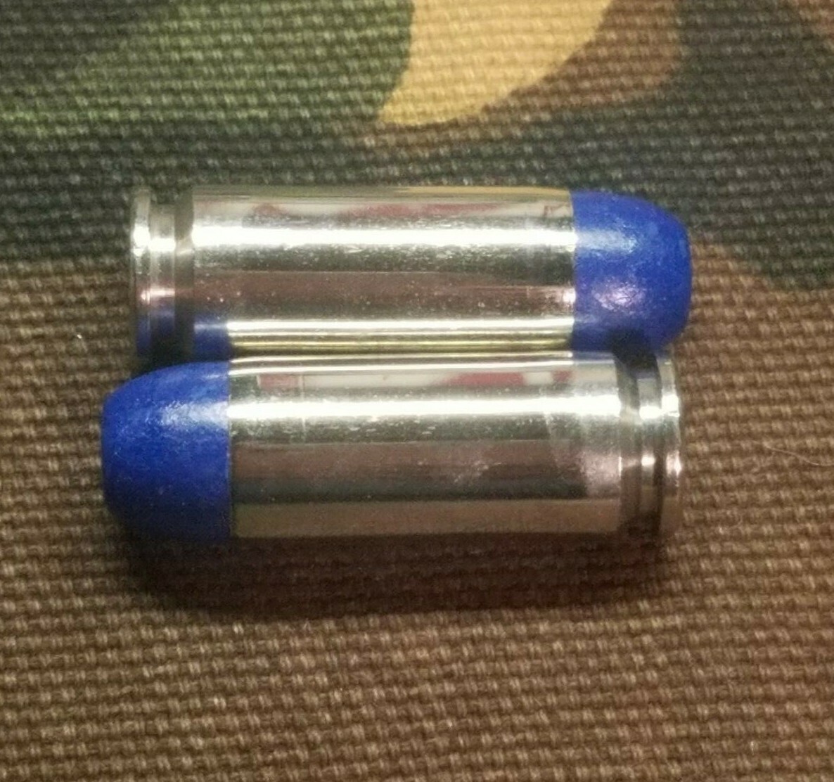 10MM SNAP CAPS SET OF 10, BLUE AND NICKEL, REAL 200gr WEIGHT!!!