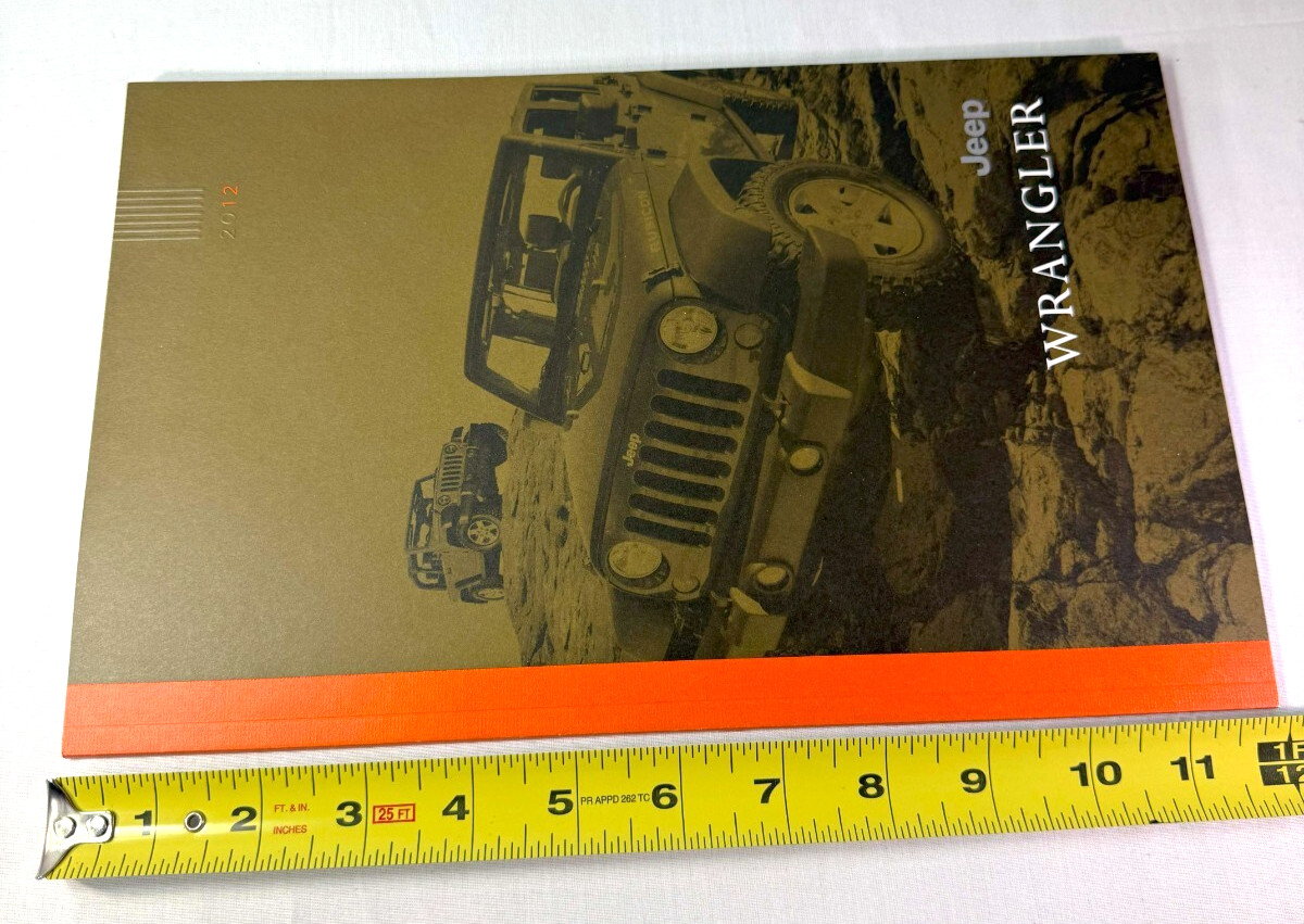2012 Jeep Wrangler Original Car Sales Brochure / Catalog Inc Small Pocket Insert