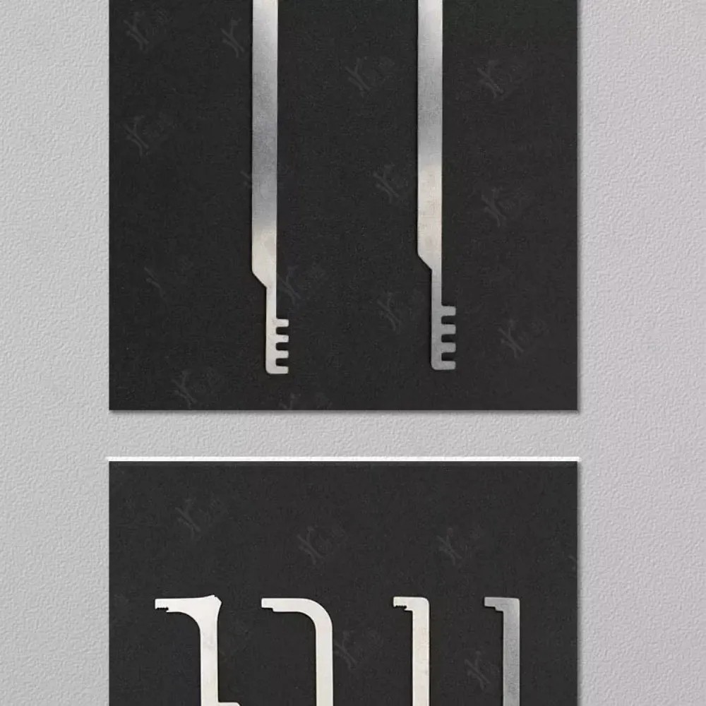 4pc Stainless Steel Comb Picks for Lock Out Police Fireman Locksmith Emergency