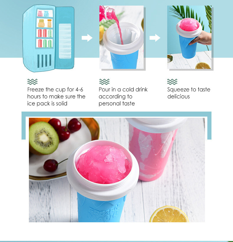 Slushie Maker Cup Quick-Frozen Smoothies Homemade Milkshake Bottle